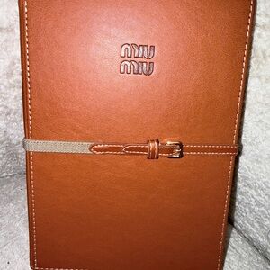 Miu Miu Brown Leather Notebook/Journal